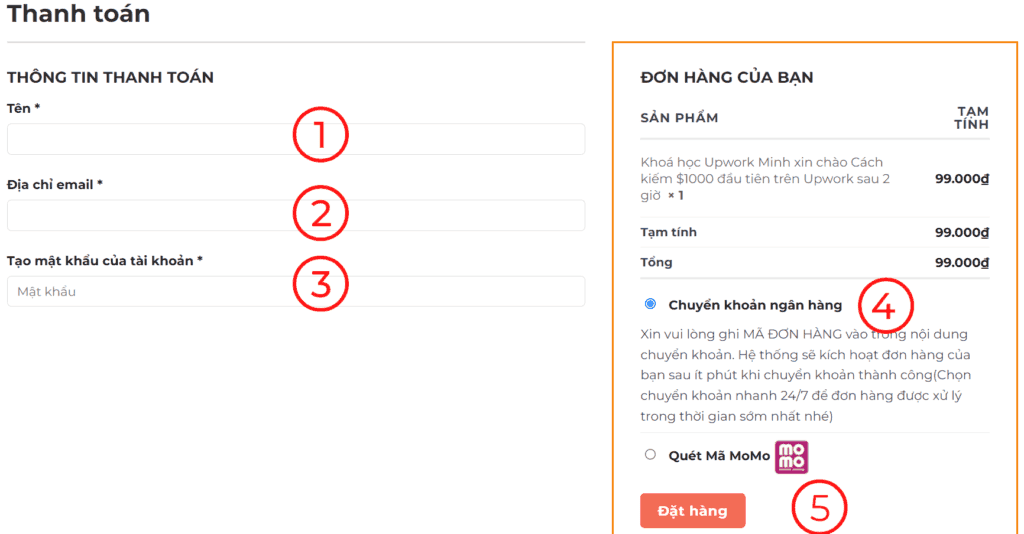 Hướng dẫn mua khóa học 2