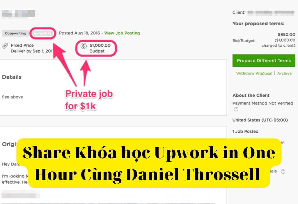 Share Khóa học Upwork in One Hour Cùng Daniel Throssell