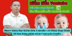Share Khóa Học Kiếm tiền Youtube với Phim Hoạt Hình 2D làm bằng phần mềm Camtasia Studio