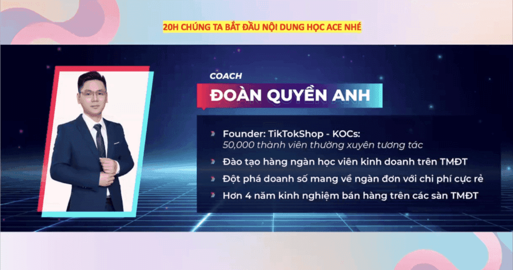 Khóa Học Tiktok Shop Và Livestream Đoàn Quyền Anh 2023
