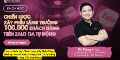 Share Khóa Học Chiến Lược Xây Phễu Tăng Trưởng 100.000 Khách Hàng Zalo OA Tự Động Cùng Đỗ Đăng Khoa