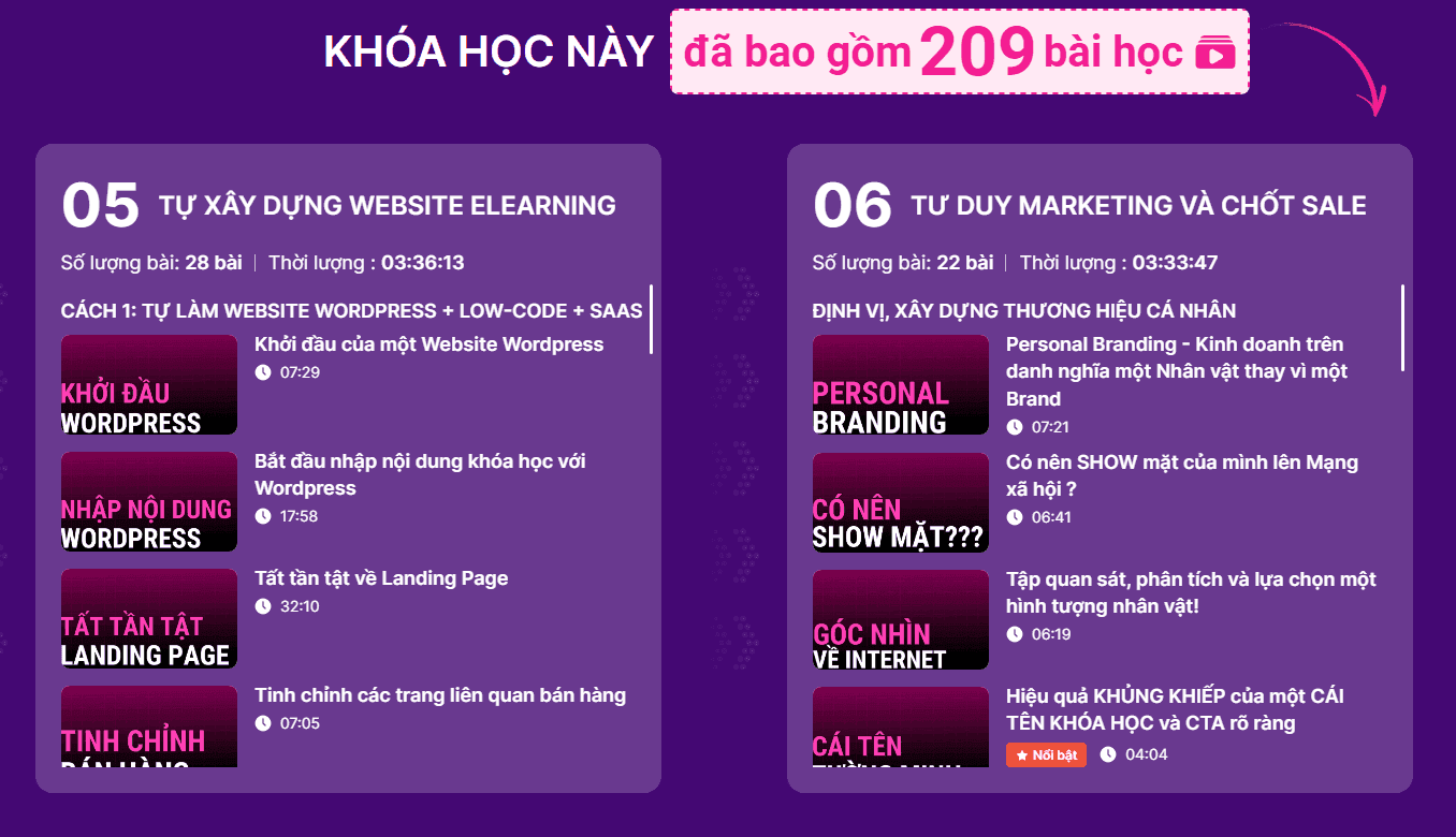 Khóa học dạy bán khóa học