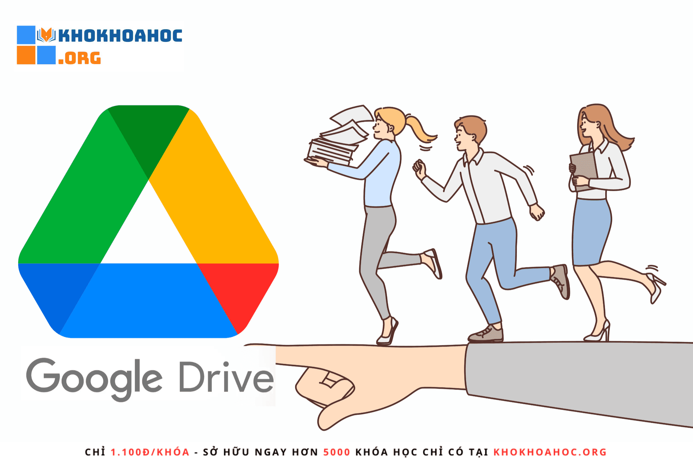 Sau khi share khoá học Google Drive, bạn có thể chia sẻ với mọi người dễ dàng hơn